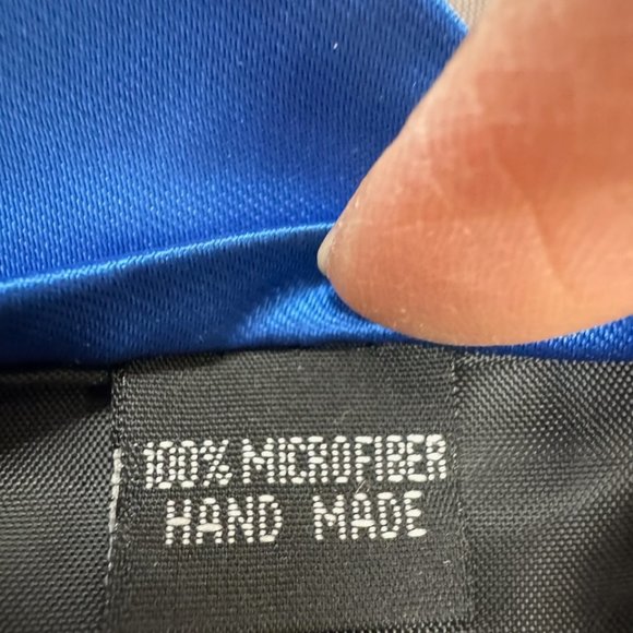 Moda Di Raza Blue Microfiber Necktie - Picture 5 of 6